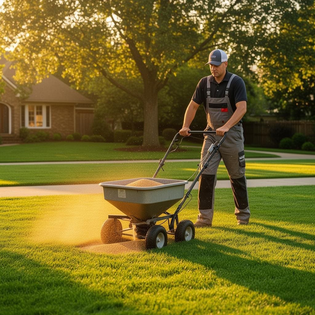 Thick, deep-green lawn after a targeted fertilization treatment